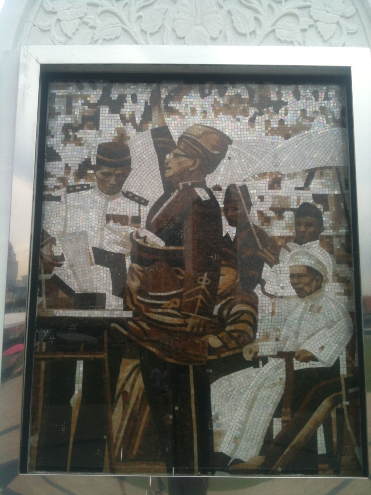 Loved this mosaic tile of Tunku Abdul Rahman at the base of the flagpole.